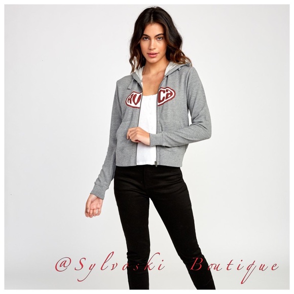🔥RVCA SLACKER ZIP HOODIE NWT - Picture 3 of 8